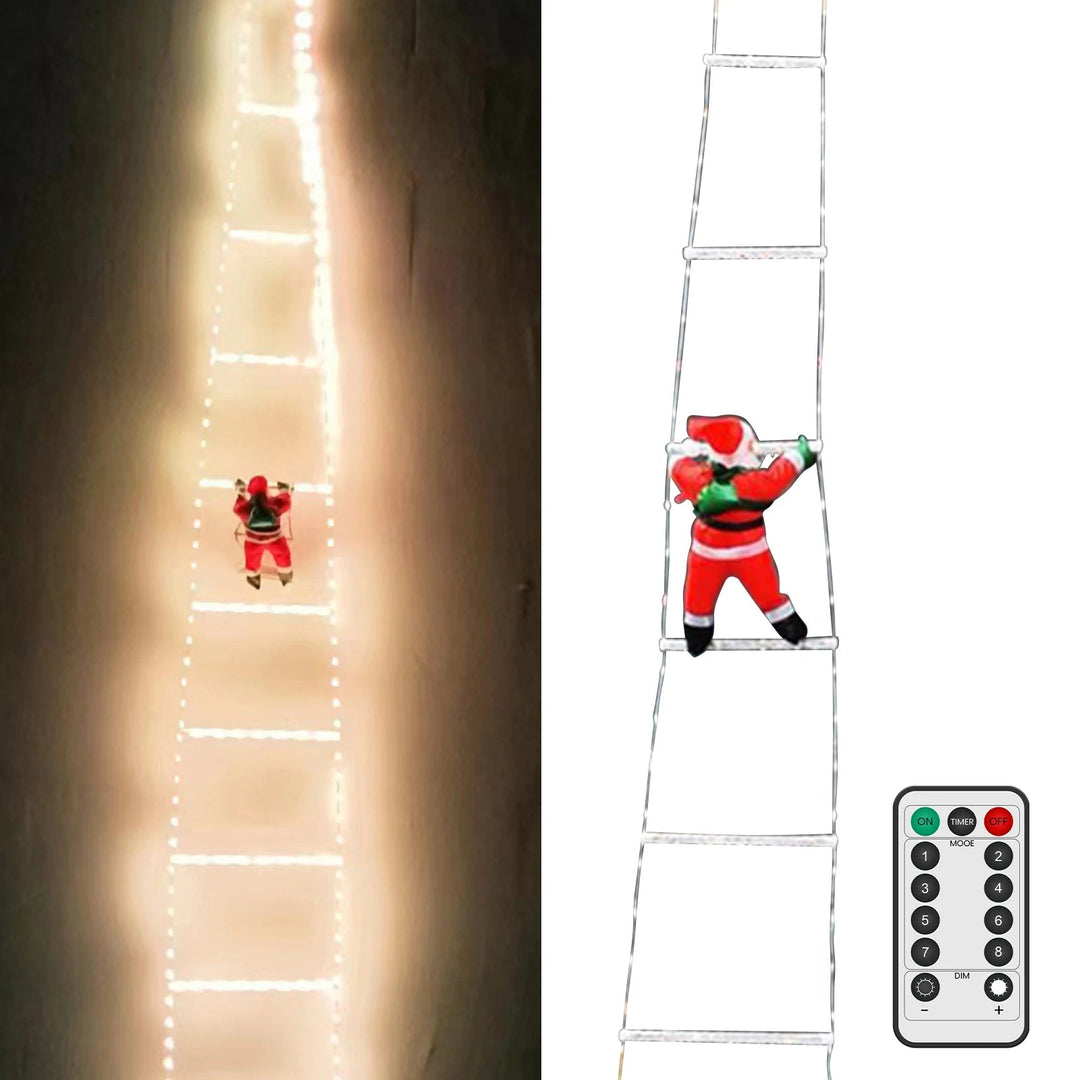 LuxeKlim | Decorazione di alta qualità a forma di scala di Babbo Natale per la casa o l'ufficio 5