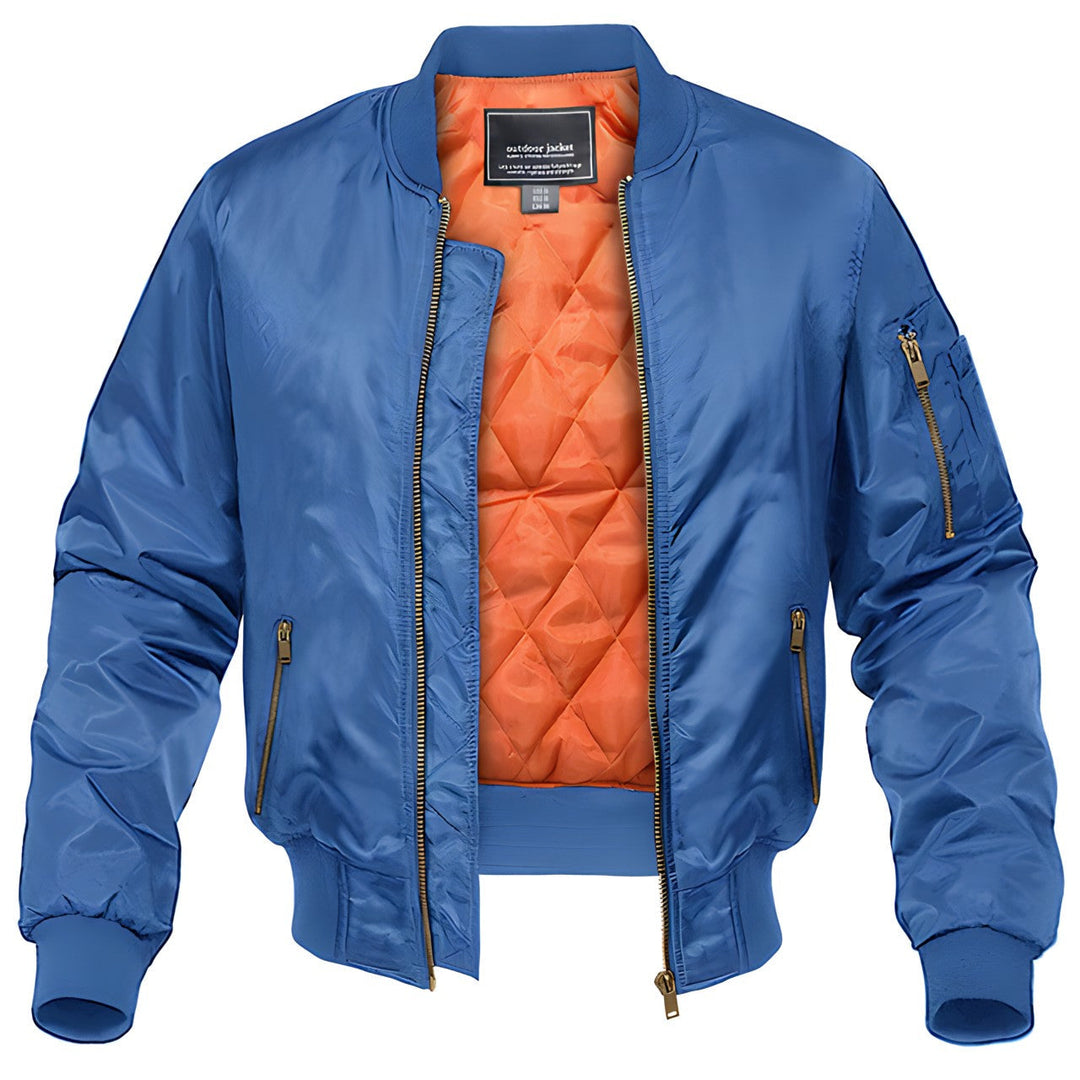 Bomber Uomo Giacca Aviatore Classica con Zip - Vesarelli