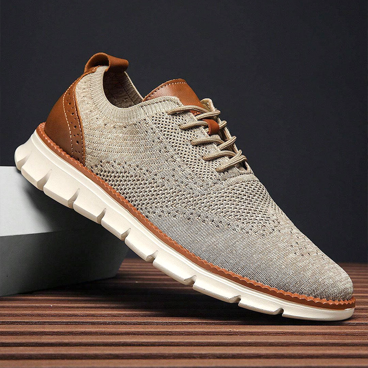 Sneakers Uomo Eleganti Pelle Tomaia Traspirante Autunno - Vesarelli