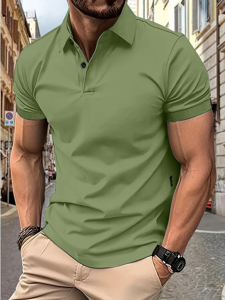 Polo Uomo Classica Cotone Colletto Elegante
