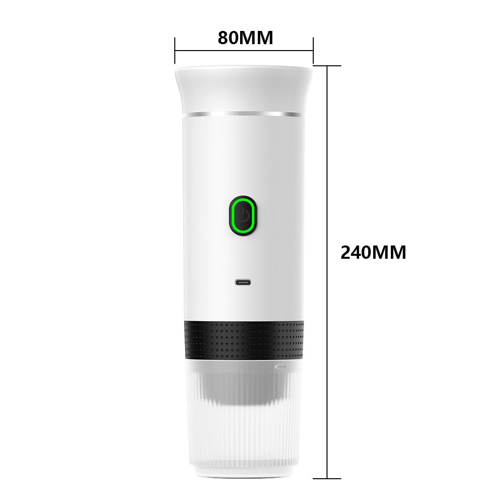 Macchina per caffè espresso elettrica portatile: macchina 3 in 1 per capsule e polvere per un caffè fresco in qualsiasi momento, in viaggio o alla guida. 5