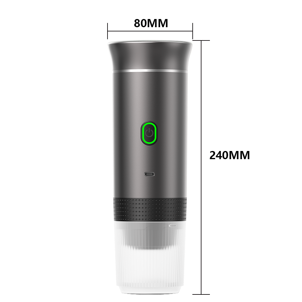 Macchina per caffè espresso elettrica portatile: macchina 3 in 1 per capsule e polvere per un caffè fresco in qualsiasi momento, in viaggio o alla guida. 6