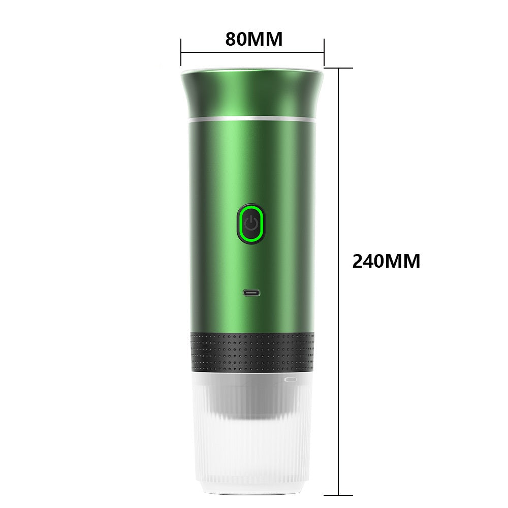 Macchina per caffè espresso elettrica portatile: macchina 3 in 1 per capsule e polvere per un caffè fresco in qualsiasi momento, in viaggio o alla guida. 7