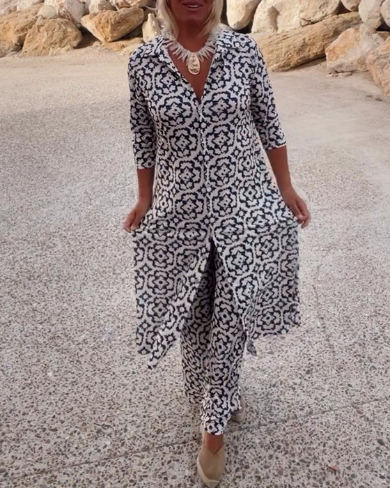 Completo Donna Due Pezzi con Chiusura a Bottoni Elegante - Vesarelli