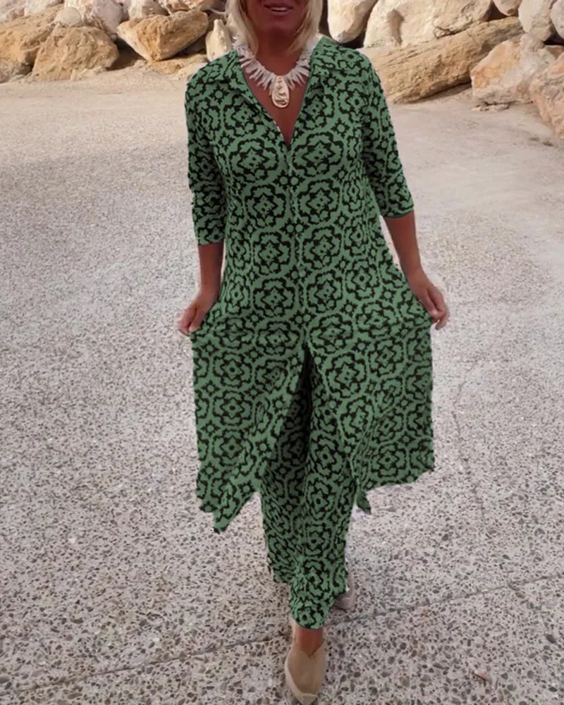 Completo Donna Due Pezzi con Chiusura a Bottoni Elegante