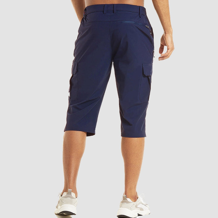 Pantaloncini Cargo Uomo Tessuto Leggero Traspirante Elasticizzato