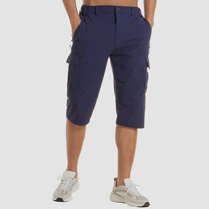 Pantaloncini Cargo Uomo Tessuto Leggero Traspirante Elasticizzato