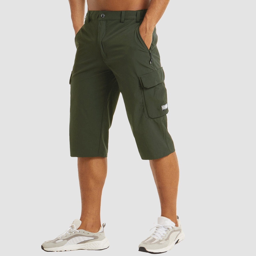 Pantaloncini Cargo Uomo Tessuto Leggero Traspirante Elasticizzato