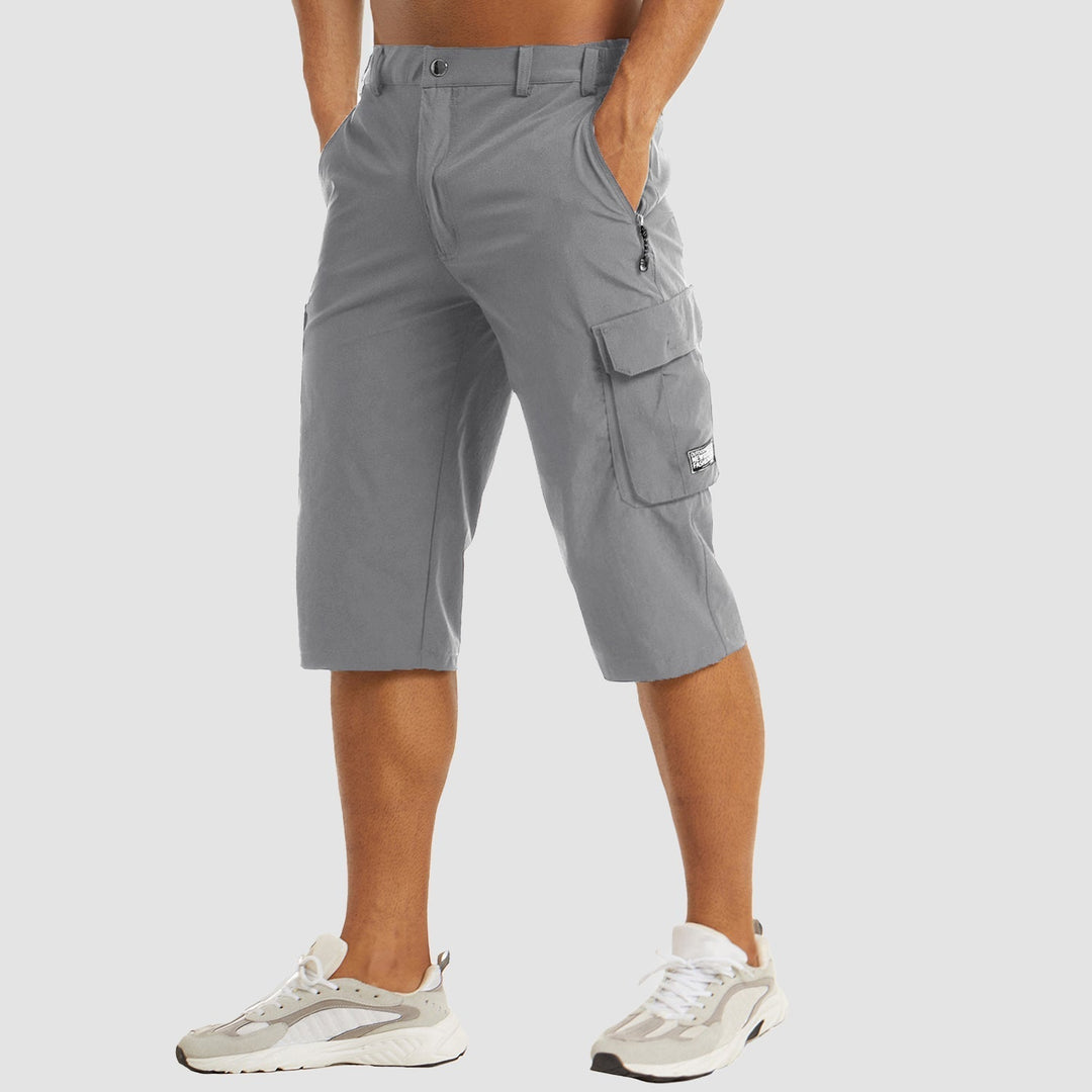 Pantaloncini Cargo Uomo Tessuto Leggero Traspirante Elasticizzato