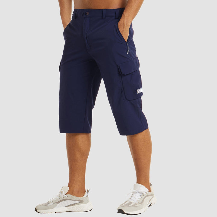 Pantaloncini Cargo Uomo Tessuto Leggero Traspirante Elasticizzato