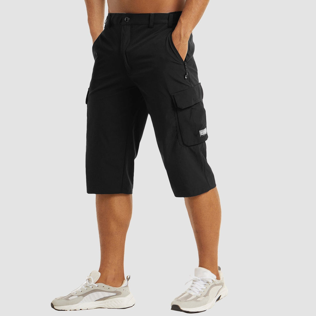 Pantaloncini Cargo Uomo Tessuto Leggero Traspirante Elasticizzato