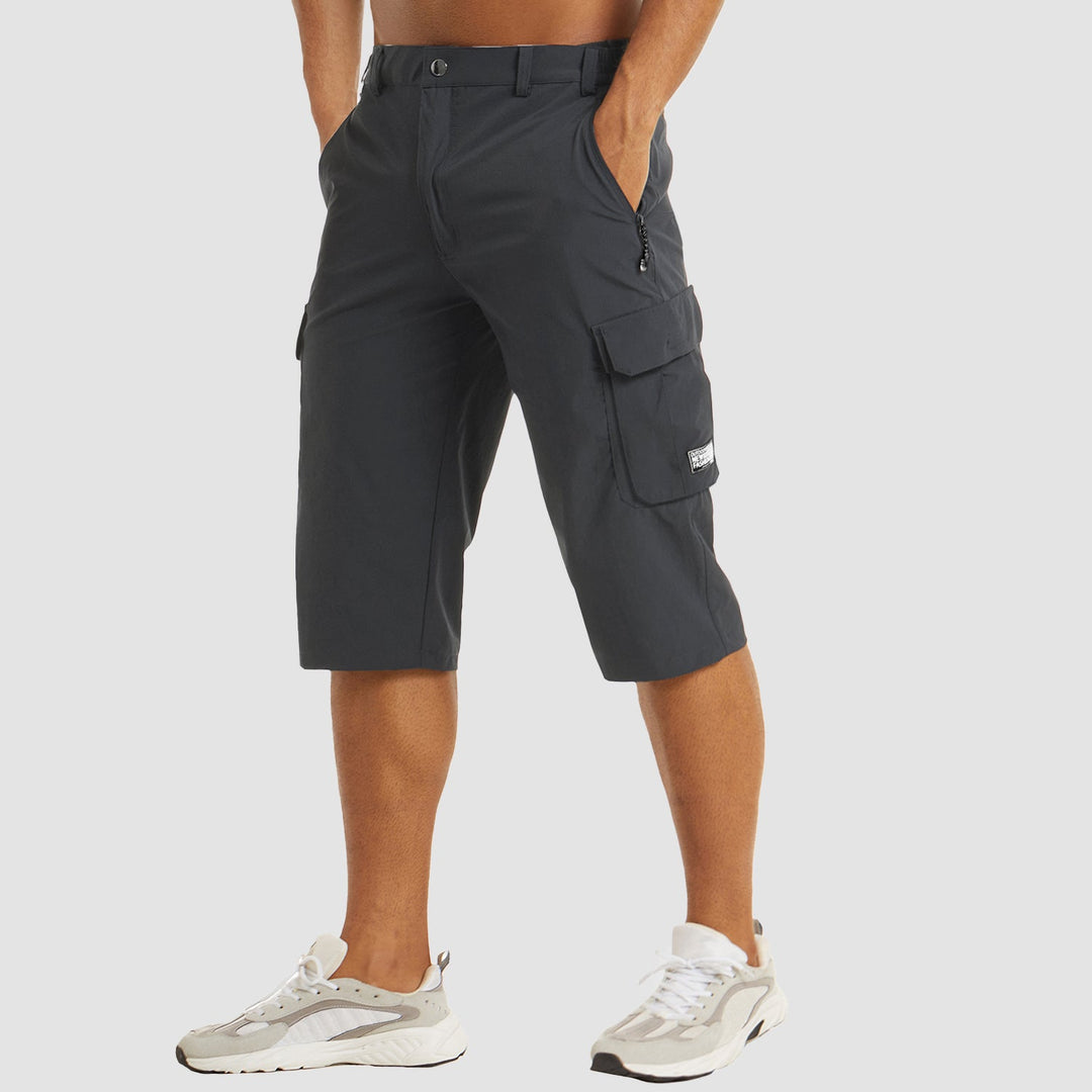 Pantaloncini Cargo Uomo Tessuto Leggero Traspirante Elasticizzato
