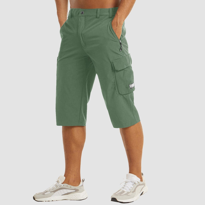 Pantaloncini Cargo Uomo Tessuto Leggero Traspirante Elasticizzato