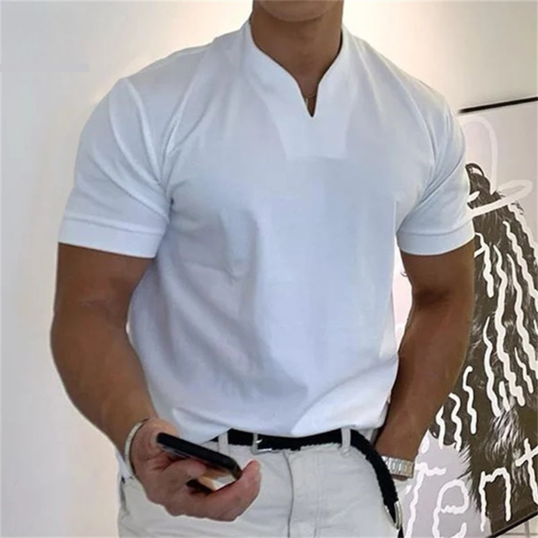 Maglietta Uomo Collo Coreano Slim Vestibilità Moderna - Vesarelli