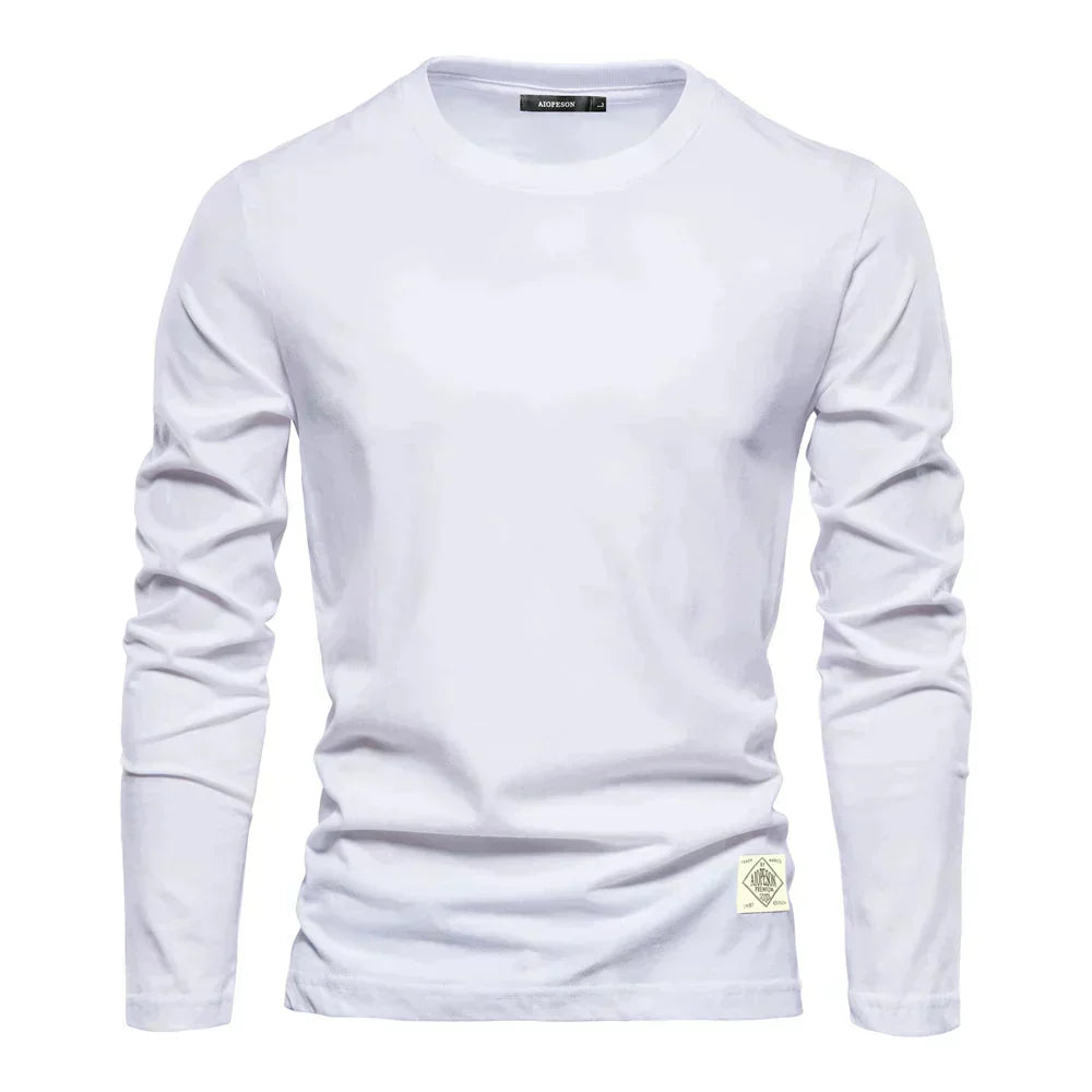 Maglietta casual a maniche lunghe con scollo rotondo per uomo 2