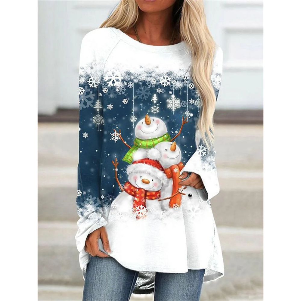 Maglione a maniche lunghe da donna per le feste, in maglia comoda 3