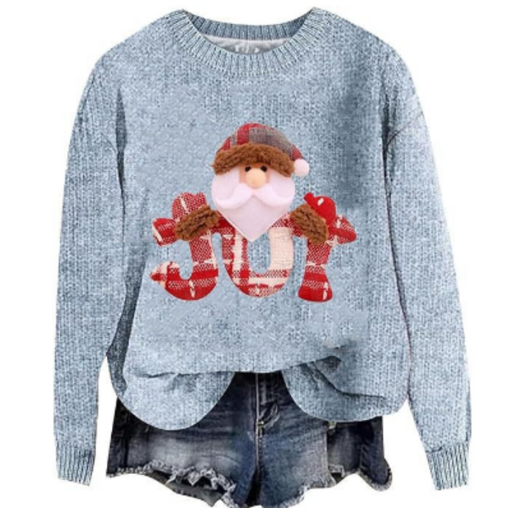 Maglione a maniche lunghe da donna per le feste, in maglia comoda 5