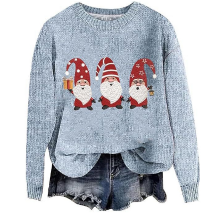 Maglione a maniche lunghe da donna per le feste, in maglia comoda 6