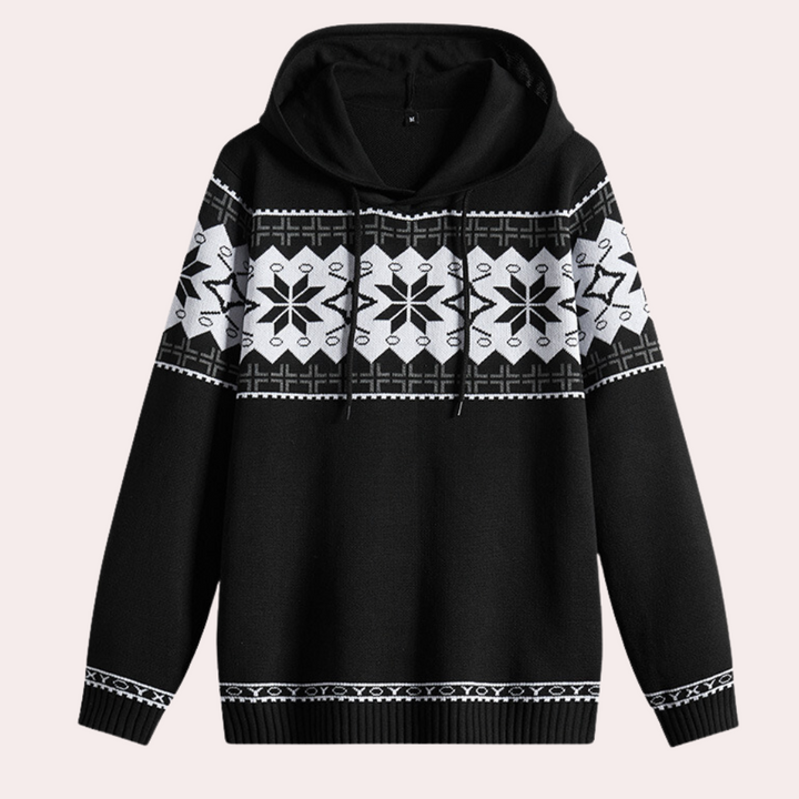 Maglione comodo da uomo con cappuccio 1