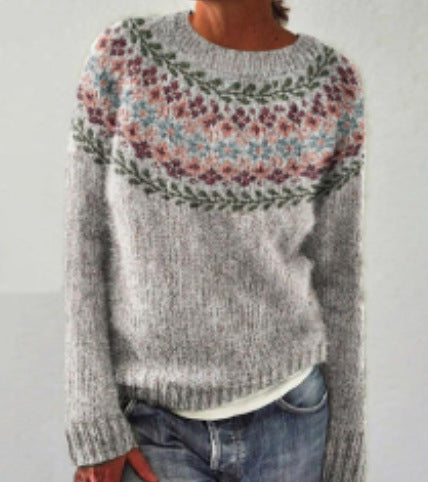 Maglione da Donna Vintage in Acrilico Morbido e Accogliente - Taglie S, M, L, XL, Stile Lavorato a Maglia, Colori Neutri 3