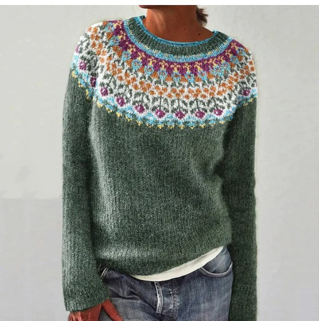 Maglione da Donna Vintage in Acrilico Morbido e Accogliente - Taglie S, M, L, XL, Stile Lavorato a Maglia, Colori Neutri 4