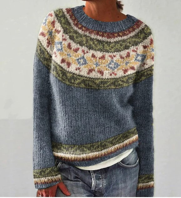 Maglione da Donna Vintage in Acrilico Morbido e Accogliente - Taglie S, M, L, XL, Stile Lavorato a Maglia, Colori Neutri 5
