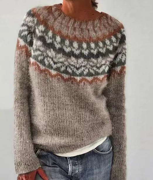 Maglione da Donna Vintage in Acrilico Morbido e Accogliente - Taglie S, M, L, XL, Stile Lavorato a Maglia, Colori Neutri 9