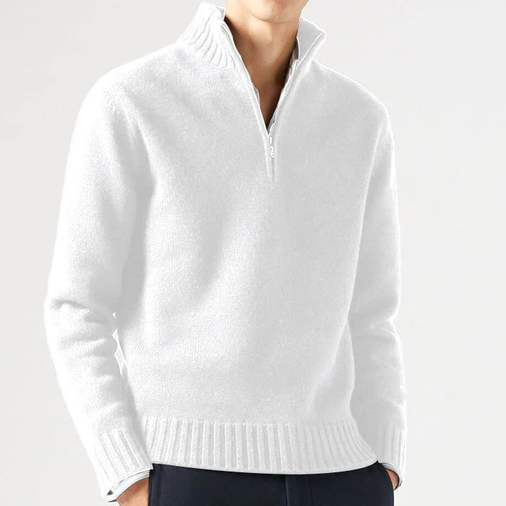 Maglione da uomo con zip in cashmere 1