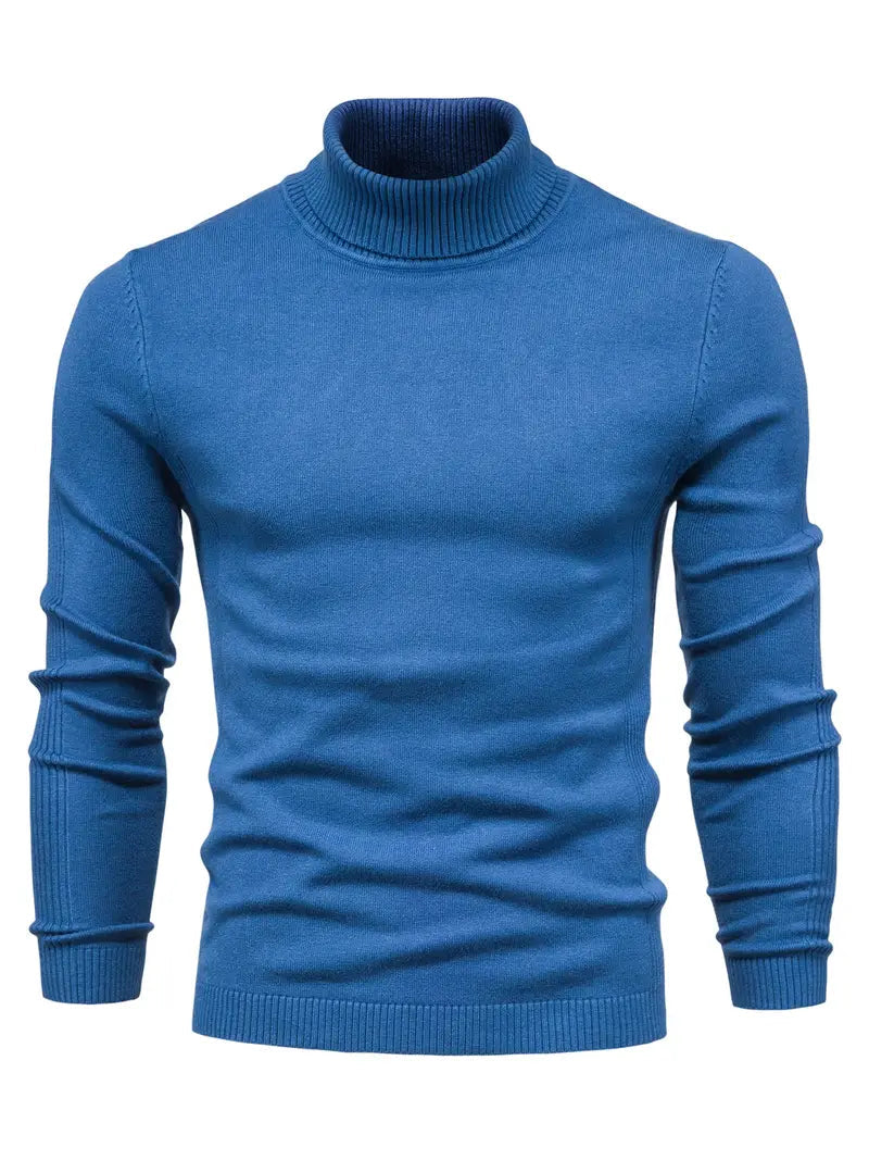 Maglione Uomo Dolcevita Maglia Morbida Manica Lunga Slim - Vesarelli