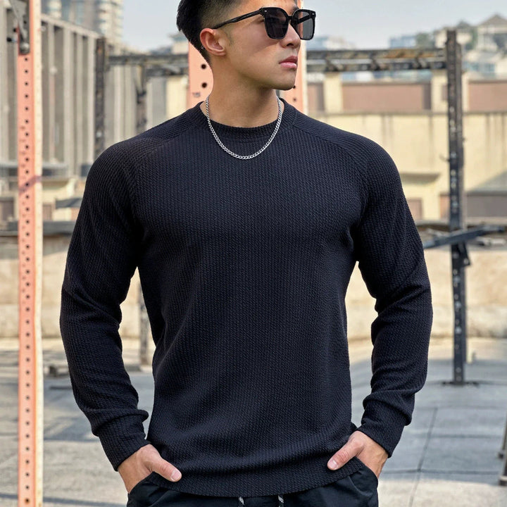 Maglione Uomo Girocollo a Coste Estivo Slim Fit - Vesarelli