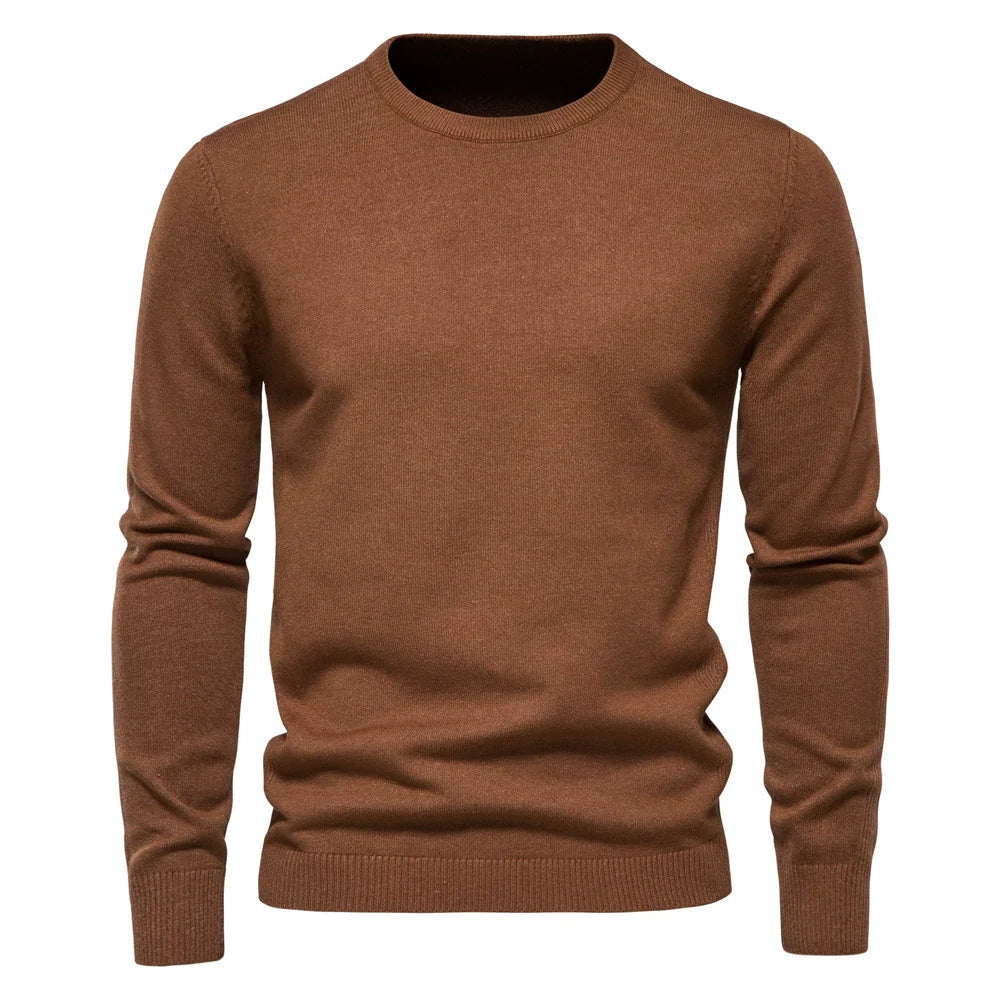 Maglione Uomo Girocollo Lavorato a Maglia Manica Lunga Vestibilità - Vesarelli