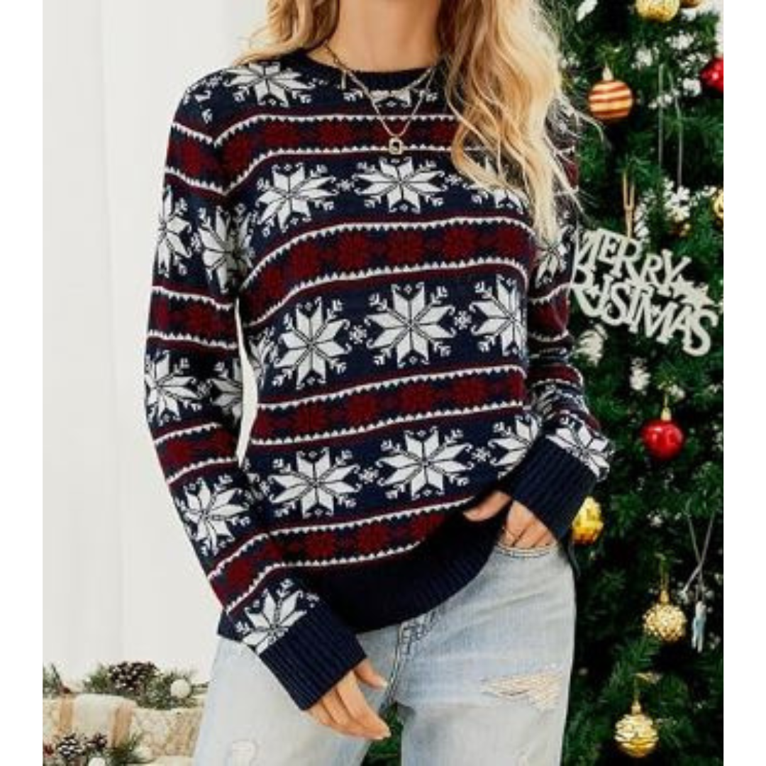 Maglione Donna Caldo Girocollo Manica Lunga - Vesarelli