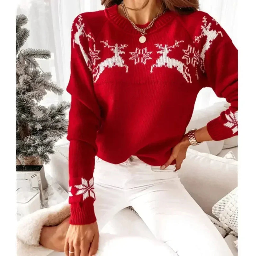 Maglione natalizio caldo da donna 1