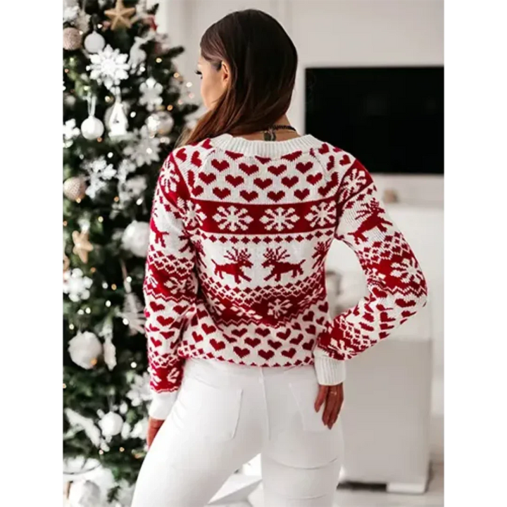 Maglione natalizio caldo e accogliente da donna 2