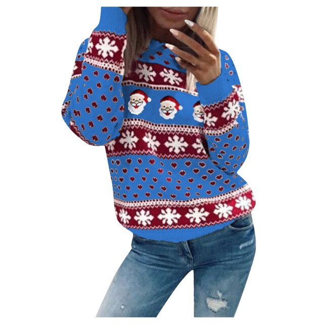 Maglione natalizio da donna, caldo, vestibilità ampia, materiale di alta qualità 4