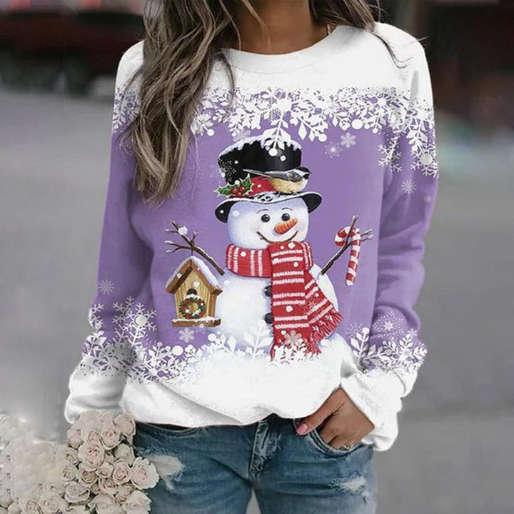 Maglione natalizio da donna, caldo e accogliente 4