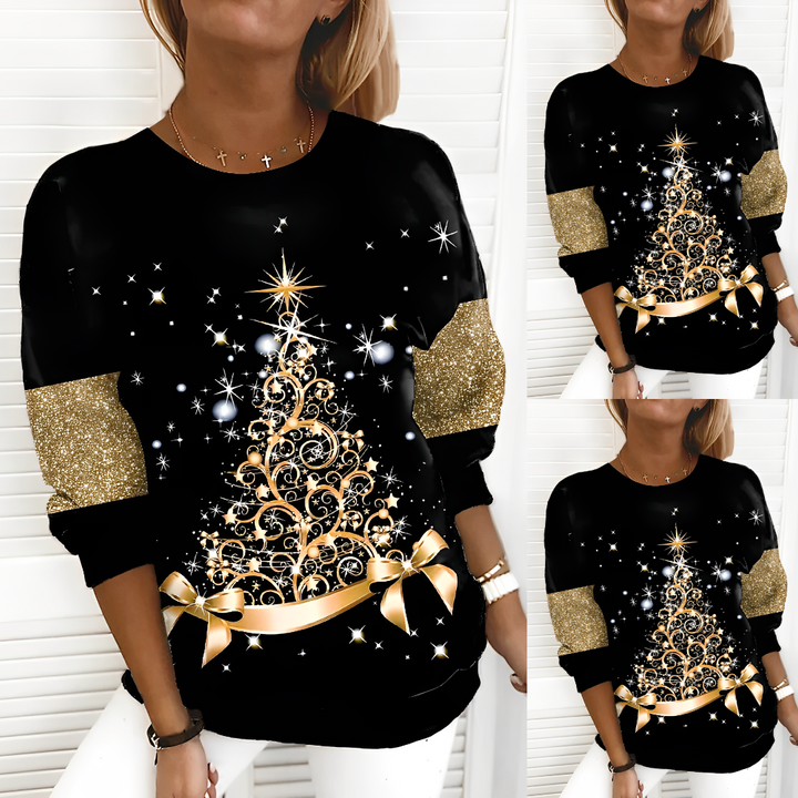 Maglione natalizio da donna in tessuto caldo 1