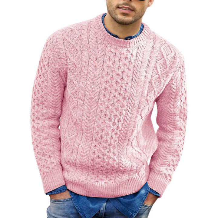 Maglione Uomo Misto Lana Lavorato a Maglia a Trecce Slim - Vesarelli
