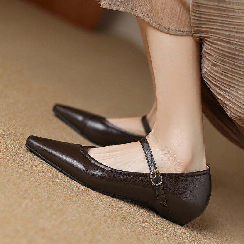 Ballerine Donna Punta Tonda con Cinturino Classiche
