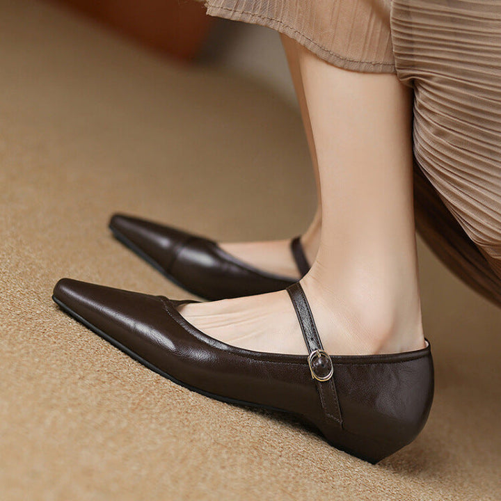 Ballerine Donna Punta Tonda con Cinturino Classiche
