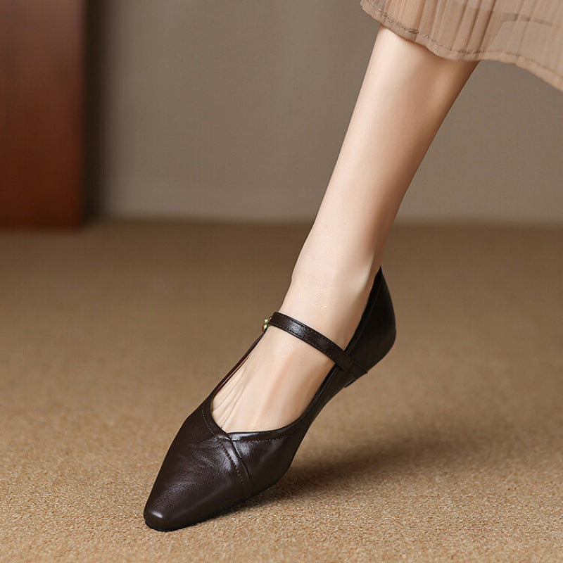 Ballerine Donna Punta Tonda con Cinturino Classiche