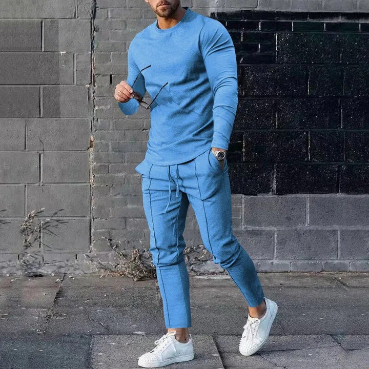 Pantaloni Uomo Slim Moderni Tessuto