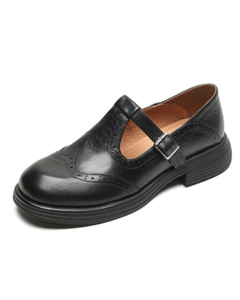 Mara | Scarpe Mary Jane in Pelle con Plateau