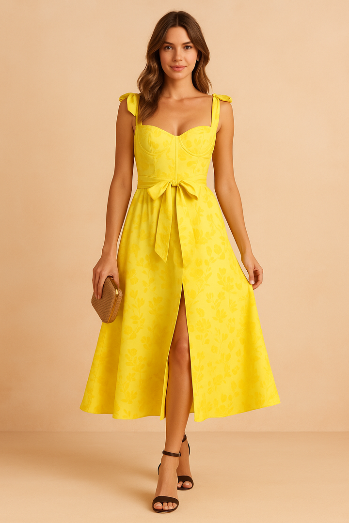 Abito Lungo Donna Estivo con Volante Elegante - Vesarelli