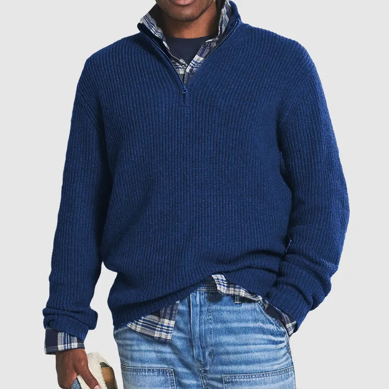 Mark | Maglione lavorato a maglia con cerniera a un quarto Heritage 4