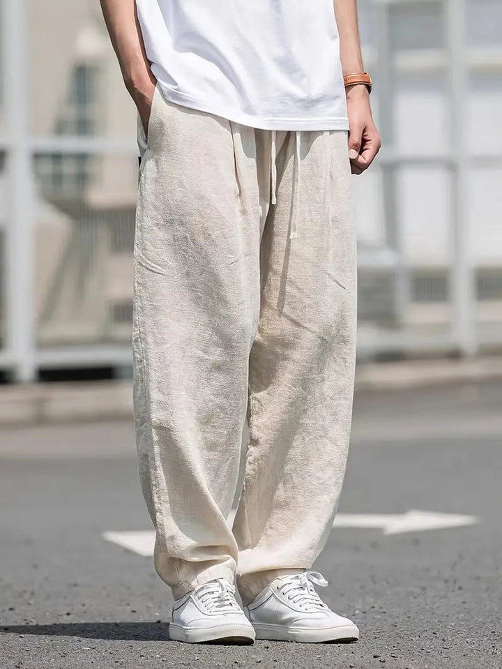 Pantaloni Uomo in Lino Traspirante Slim Fit - Vesarelli