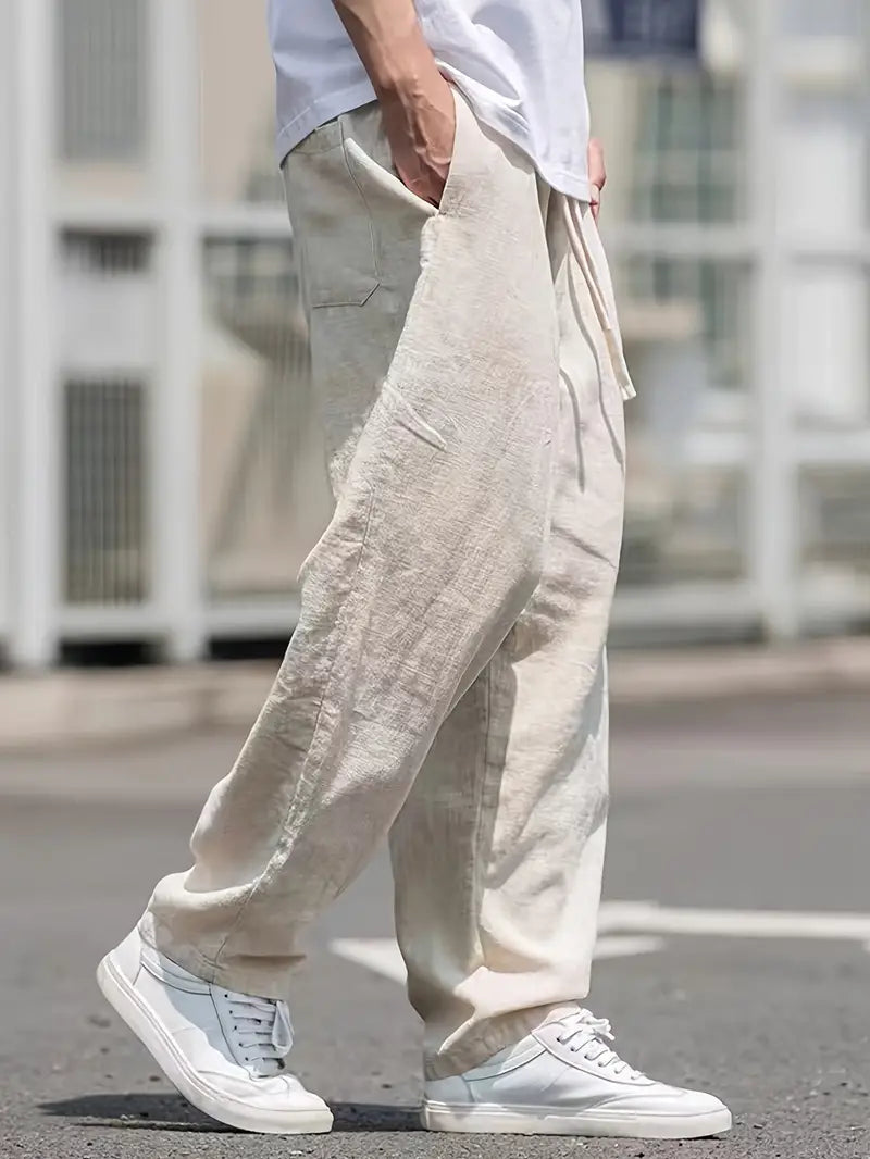 Marko | Pantaloni Lino Uomo – Traspiranti, Comodi & Casual 1