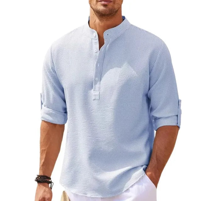 Maro | Camicia Uomo in Lino – Traspirante, Comoda & Elegante 1