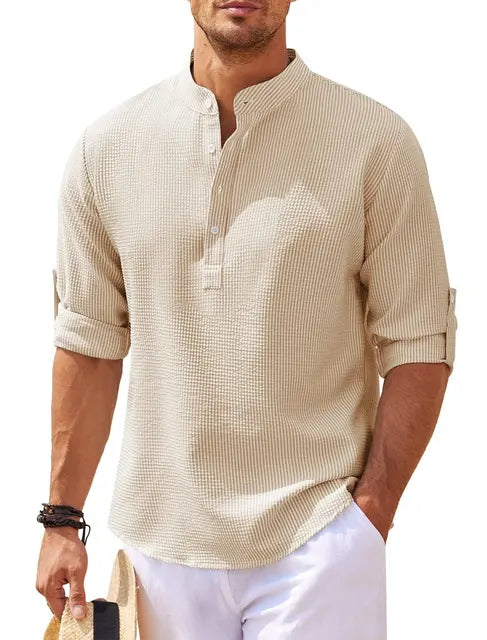 Maro | Camicia Uomo in Lino – Traspirante, Comoda & Elegante 5