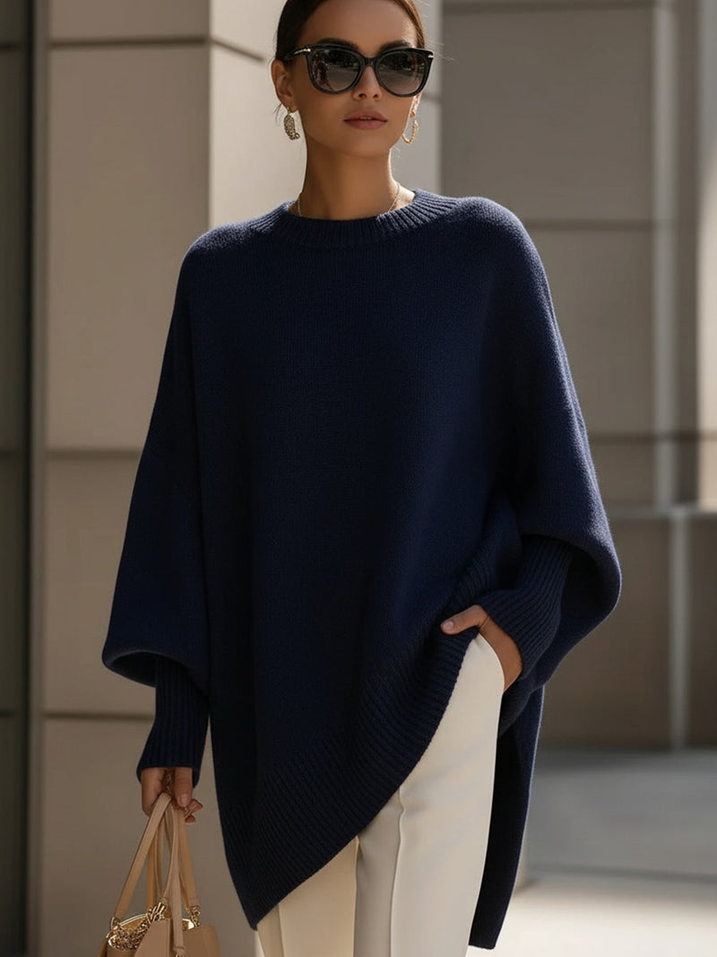 Marta | Maglione In Maglia Morbida Blu Navy